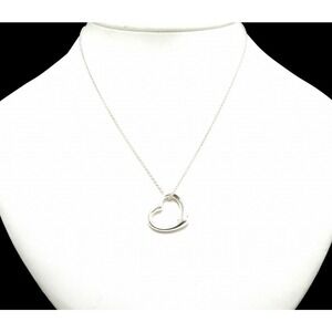 TIFFANY Co Elsa Peretti Open Heart Pendant Necklace Sterling Silver